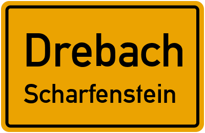 Ortsschild Drebach Scharfenstein