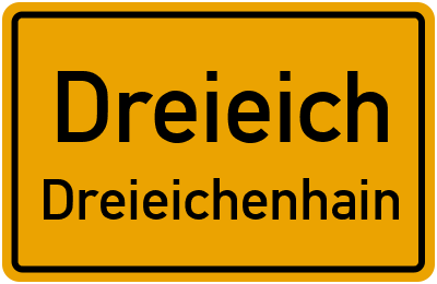 Ortsschild Dreieich Dreieichenhain