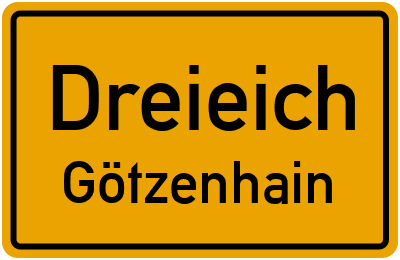 Ortsschild Dreieich Götzenhain