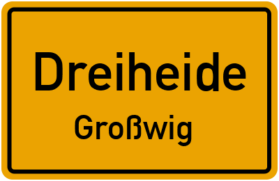 Straßenverzeichnis Dreiheide Großwig