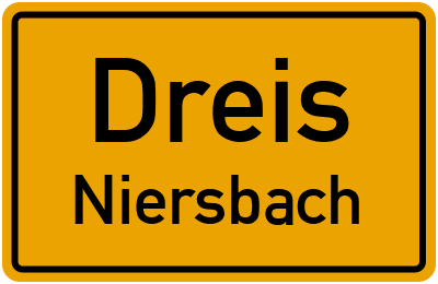 Straßenverzeichnis Dreis Niersbach