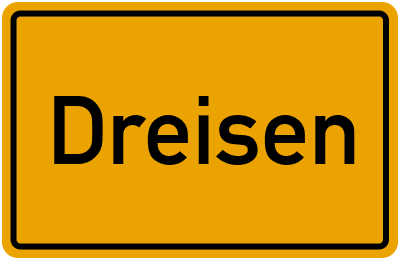 Ortsschild von Gemeinde Dreisen in Rheinland-Pfalz