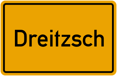 Ortsschild von Gemeinde Dreitzsch in Thüringen