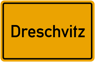 Ortsschild von Dreschvitz in Mecklenburg-Vorpommern