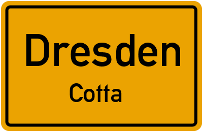 Ortsschild Dresden Cotta