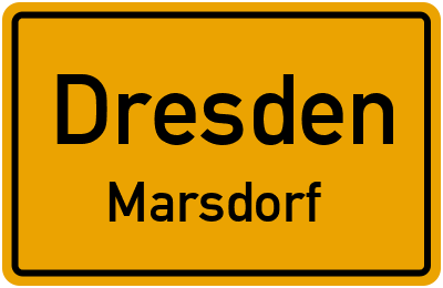 Ortsschild Dresden Marsdorf