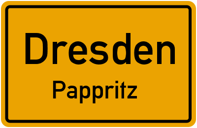 Ortsschild Dresden Pappritz