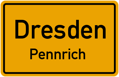 Ortsschild Dresden Pennrich