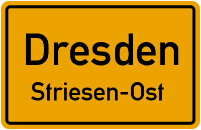 Ortsschild Dresden Striesen-Ost
