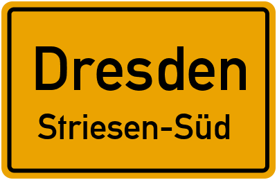 Ortsschild Dresden Striesen-Süd