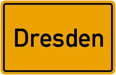 Ortsschild von Stadt Dresden in Sachsen
