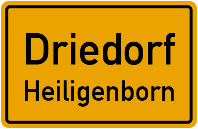 Straßenverzeichnis Driedorf Heiligenborn