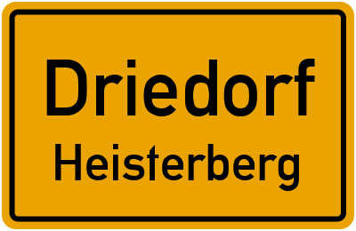 Ortsschild Driedorf Heisterberg