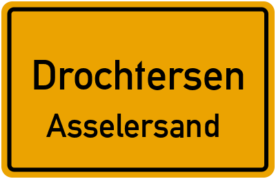 Ortsschild Drochtersen Asselersand