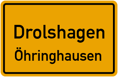 Ortsschild Drolshagen Öhringhausen