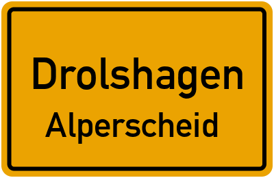 Ortsschild Drolshagen Alperscheid
