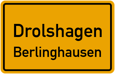 Ortsschild Drolshagen Berlinghausen