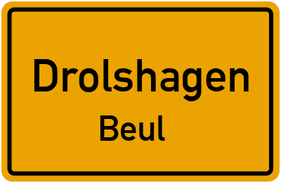 Ortsschild Drolshagen Beul
