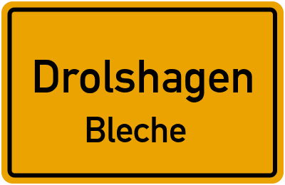 Ortsschild Drolshagen Bleche