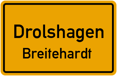 Ortsschild Drolshagen Breitehardt