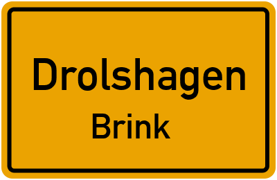 Ortsschild Drolshagen Brink