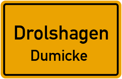 Ortsschild Drolshagen Dumicke