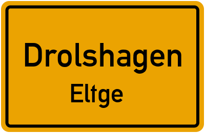 Ortsschild Drolshagen Eltge