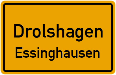 Ortsschild Drolshagen Essinghausen
