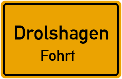Ortsschild Drolshagen Fohrt