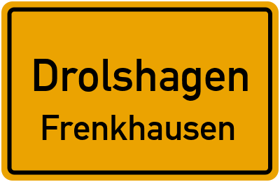 Ortsschild Drolshagen Frenkhausen