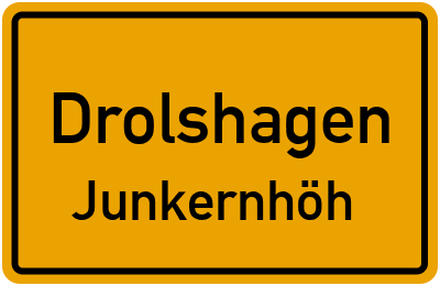 Ortsschild Drolshagen Junkernhöh