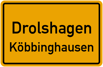 Ortsschild Drolshagen Köbbinghausen