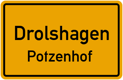 Ortsschild Drolshagen Potzenhof