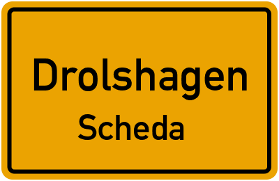 Ortsschild Drolshagen Scheda