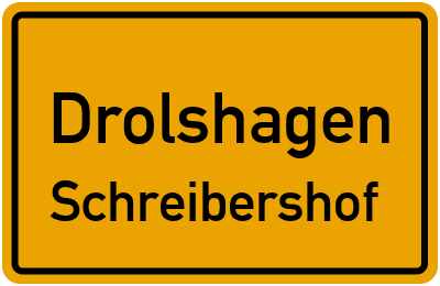 Ortsschild Drolshagen Schreibershof