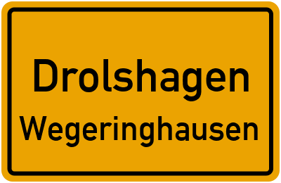 Ortsschild Drolshagen Wegeringhausen
