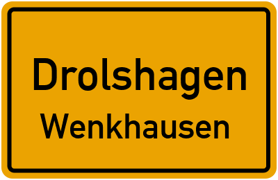 Ortsschild Drolshagen Wenkhausen