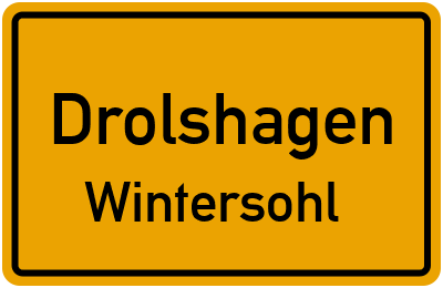 Ortsschild Drolshagen Wintersohl