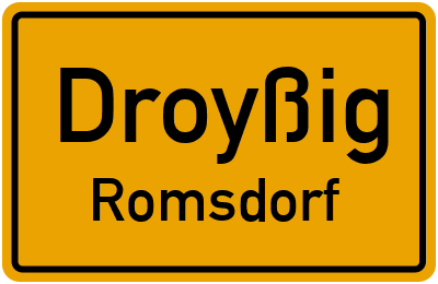 Straßenverzeichnis Droyßig Romsdorf