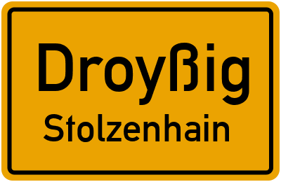 Straßenverzeichnis Droyßig Stolzenhain