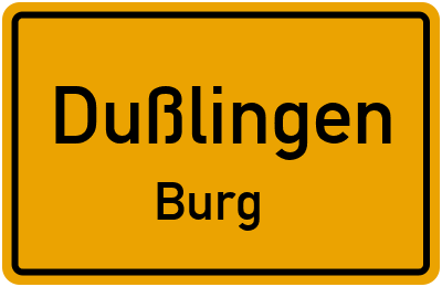 Straßenverzeichnis Dußlingen Burg