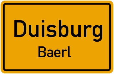 Ortsschild Duisburg Baerl