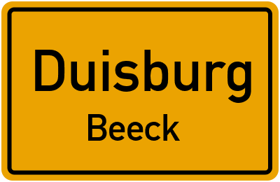 Ortsschild Duisburg Beeck