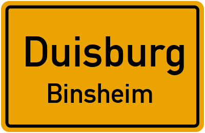 Straßenverzeichnis Duisburg Binsheim