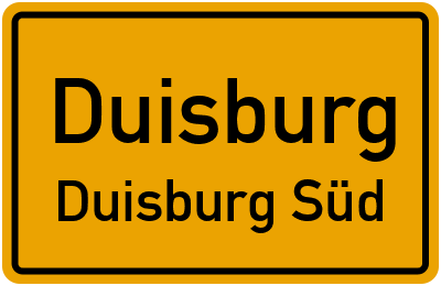 Straßenverzeichnis Duisburg Duisburg Süd