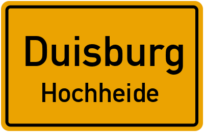 Straßenverzeichnis Duisburg Hochheide