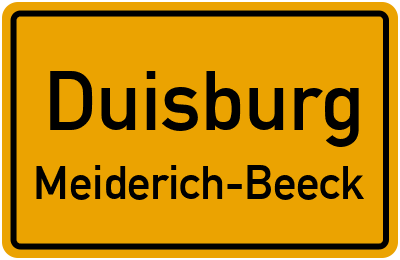 Straßenverzeichnis Duisburg Meiderich-Beeck