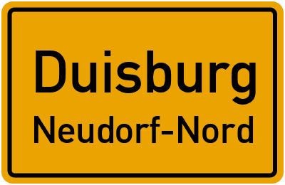 Ortsschild Duisburg Neudorf-Nord