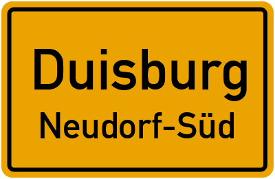 Ortsschild Duisburg Neudorf-Süd