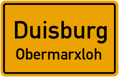 Ortsschild Duisburg Obermarxloh